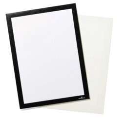 Durable Duraframe Grip Fabric Adhesive Magnetic Signage Frame - A4 - Black