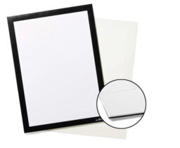 Durable Duraframe Grip Fabric Adhesive Magnetic Signage Frame - A4 - Black - thumbnail 2