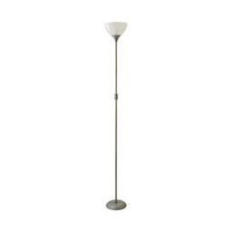Valuelights Dalby Silver Uplighter Floor Lamp With White Shade - thumbnail 7