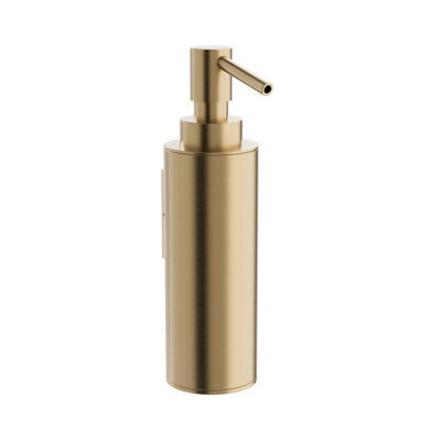 Clearwater Mio Round Wall Mounted Soap Dispenser In Brushed Brass - image 1