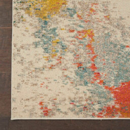 Ivory/multi Rug, 6mm Thick Stain-Resistant Graphics Rug, Abstract Modern Rug For Bedroom, & Dining Room-274Cm X 366Cm - thumbnail 5