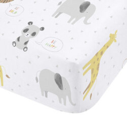 Catherine Lansfield Kids Bedroom Roarsome Animals Fitted Sheet 25Cm Depth Natural - thumbnail 2