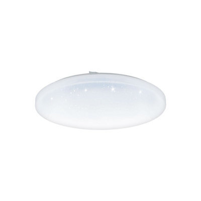 Elegant White Led Flush Ceiling Light With Crystal Effect - image 1