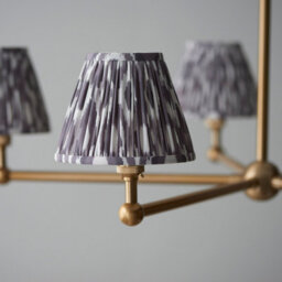 Loops Sophisticated 2 Pack Of Brushed Brass Pendant Lights With Pearl Grey Shades - thumbnail 4