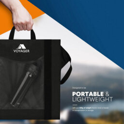 Voyager 2 Pack Folding Camping Chair - Lightweight And Portable With Carry Handle - Black - thumbnail 3