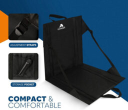 Voyager 2 Pack Folding Camping Chair - Lightweight And Portable With Carry Handle - Black - thumbnail 4