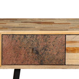 Berkfield Durable Console Table Solid Reclaimed Teak 120X30X76 Cm - thumbnail 6