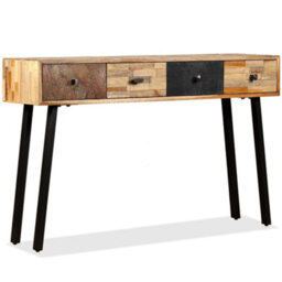 Berkfield Durable Console Table Solid Reclaimed Teak 120X30X76 Cm - thumbnail 2