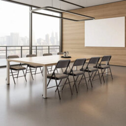 4Pcs Folding Chairs Foldable Metal Space Saving Padded Seats Multi Purpose - thumbnail 5