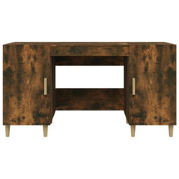 Berkfield Desk Smoked Oak 140X50X75 Cm Engineered Wood - thumbnail 6