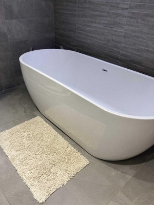 Rapport Home Cotton Loop Shaggy Bath Mat Natural 50X80Cm - image 1