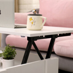Furniturehmd Wooden Lift Up Coffee Table With Storage Compartment And Shelf Tea Table Desk For Living Room,office - thumbnail 5