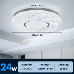 """modern Round Led Ceiling Light Simple Square Ceiling Fixture For Kitchen Balcony Corridor""" - thumbnail 2