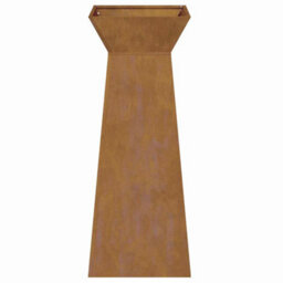 Berkfield Modern Garden Pillar Planter With Bowl 40X40X100 Cm Weathering Steel - thumbnail 6