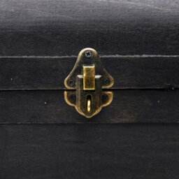 Vidaxl Wooden Treasure Chest Large Black - thumbnail 9