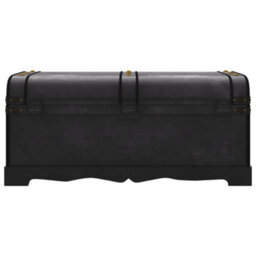 Vidaxl Wooden Treasure Chest Large Black - thumbnail 7