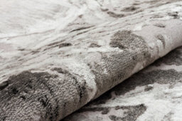 Silver Grey Abstract Modern Funky Rug Easy To Clean Living Room Bedroom And Dining Room -160Cm X 220Cm - thumbnail 4