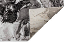 Silver Grey Abstract Modern Funky Rug Easy To Clean Living Room Bedroom And Dining Room -160Cm X 220Cm - thumbnail 2