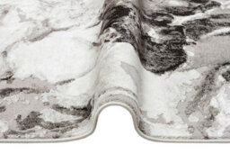Silver Grey Abstract Modern Funky Rug Easy To Clean Living Room Bedroom And Dining Room -160Cm X 220Cm - thumbnail 3