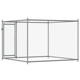 Walplus Grey Dog Cage With Door 2X2X1.5 M Galvanised Steel Dog Kennel Outdoor Pen - thumbnail 6