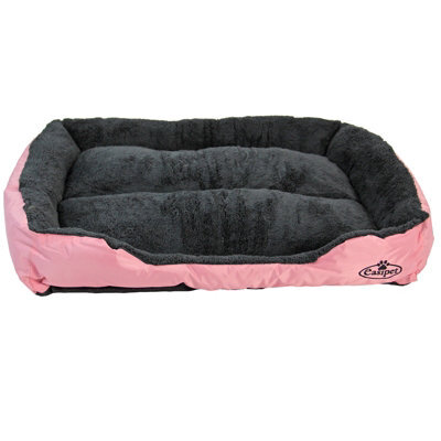 Actiaspet Faux Fur Pet Bed Super Comfy Pink/grey Xl - image 1