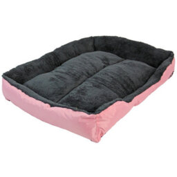 Actiaspet Faux Fur Pet Bed Super Comfy Pink/grey Xl - thumbnail 4