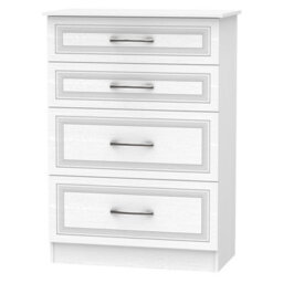 Stafford 4 Drawer Deep Chest In Signature White (Ready Assembled) - thumbnail 1