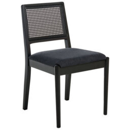 Beliani Set Of 2 Dining Chairs Tamarac Wood Black - thumbnail 4