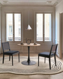 Beliani Set Of 2 Dining Chairs Tamarac Wood Black - thumbnail 2