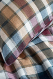 The Lyndon Company Tlc Newbury Check Printed Brushed 100% Cotton Bedlinen Duvet Set - thumbnail 4