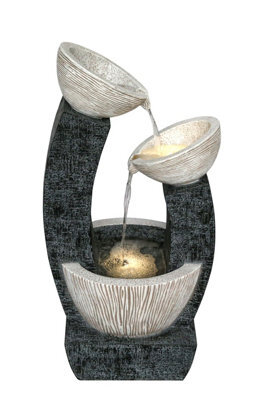 Outdoor Living UK Alvor Pouring Bowls Contemporary Water Feature Without Cover
