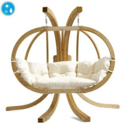 Amazonas Globo Royal Double Seater Hanging Chair Set - Natura - thumbnail 1