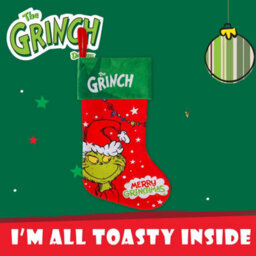 Grinch Christmas Stocking 40Cm X 26Cm Green Cuff Grinch In Hat X 1 - thumbnail 4