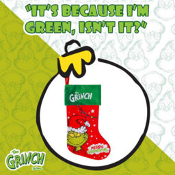 Grinch Christmas Stocking 40Cm X 26Cm Green Cuff Grinch In Hat X 1 - thumbnail 5