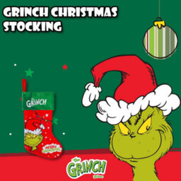 Grinch Christmas Stocking 40Cm X 26Cm Green Cuff Grinch In Hat X 1 - thumbnail 7