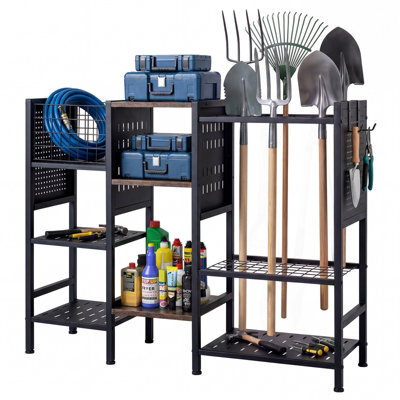 Gainoom 3-Tier Garden Tool Organizer Tool Storage Holds Up To 66 Long Handled Shovels Yard Freestanding Storage Rack - image 1