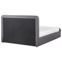 Beliani Ottoman Bed Fabric Rennes 140 X 200 Cm (Eu Double) Dark Grey - thumbnail 8