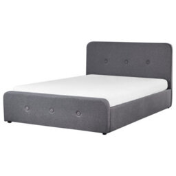 Beliani Ottoman Bed Fabric Rennes 140 X 200 Cm (Eu Double) Dark Grey - thumbnail 6