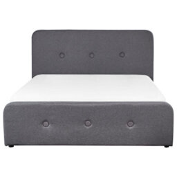 Beliani Ottoman Bed Fabric Rennes 140 X 200 Cm (Eu Double) Dark Grey - thumbnail 7