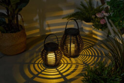 Pauleen 48293 Led Solar Lantern Sunshine Glow 2-Piece Set 188 mm Black, Brown Ip44 Solar Luminaire - thumbnail 4