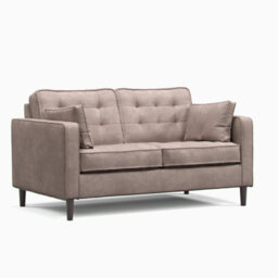 Furnishings For Less UK Eden Pewter Chenille Fabric Boxed Arm 2 Seater Sofa - thumbnail 1
