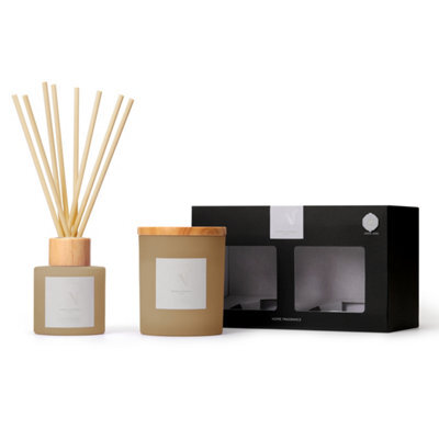 Aroma Naturals Frosted Decadence Candle & Diffuser Gift Set - Cashmere Scent - image 1