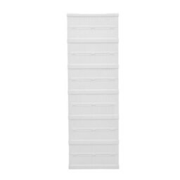 Thehotsale 6 Tier Foldable Shoe Display Cabinet With Transparent Doors - thumbnail 8