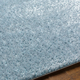 Livabliss Round Cloudy Shaggy-Solid Color Blue Plush Soft Pile Living Bedroom Rug 120 X 120 Cm Easy Care, Non Shedding - thumbnail 3