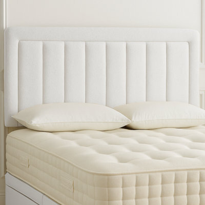 "Urban Textures Luxury 51"" High Arlo Boucle Upholstered Bed Headboard - White" - image 1