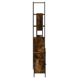 Berkfield 3 Piece Bathroom Furniture Set Smoked Oak Engineered Wood - thumbnail 7