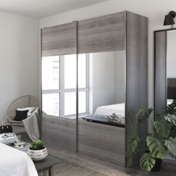 GoodHome Atomia Mirrored Sliding Wardrobe Door, (H)560mm (W) 987mm Pack Of 4 - thumbnail 5