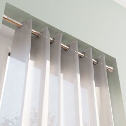 GoodHome Athens Satin Grey Nickel Effect Extendable Single Curtain Pole Set, (L)900mm-1200mm (Dia)28mm - thumbnail 3