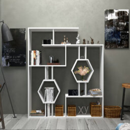 Decorotika Tamara Bookcase Shelving Unit White