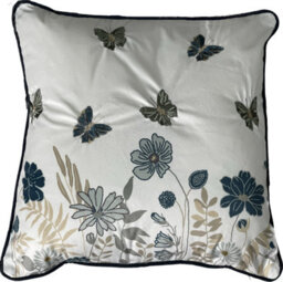 Aspect Furniture Embroidered Butterfly In Garden Cushion,45X45Cm - thumbnail 2